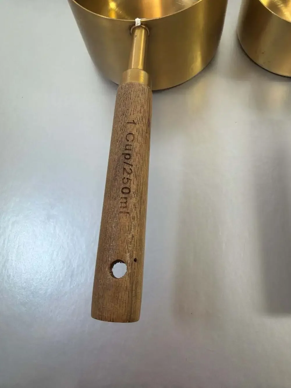 Hearth & Hand with Magnolia Gold Measuring Cup Set with Acacia Wood Handles